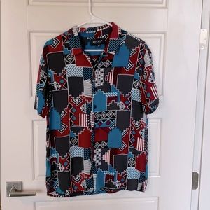 PacSun Tribal Button-Down Shirt - Medium